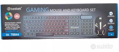 Tastiera Da Gioco Cablata + Mouse Retroilluminati