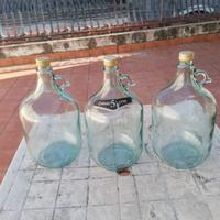 damigiane in vetro da 5 litri