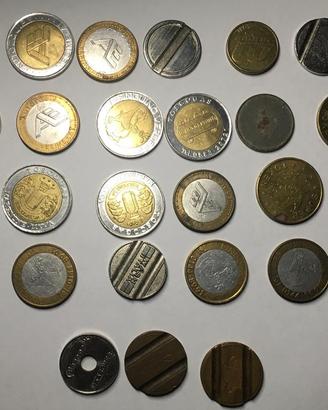 28 GETTONI vari di cui 2 ex cabine telefoniche