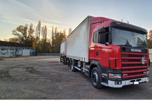 SCANIA CV R 124 CON CASSONE E SPONDA IDRAULICA