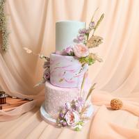 Torta Flower Fucsia & Oro 172
