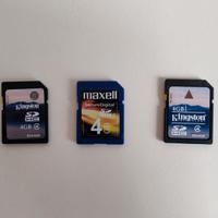 Lotto schede SD e microSD usate (1GB – 2GB – 4GB)