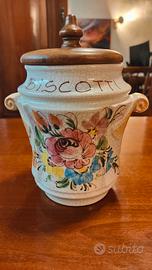 Barattolo per biscotti in ceramica artigianale 
