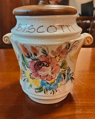 Barattolo per biscotti in ceramica artigianale 