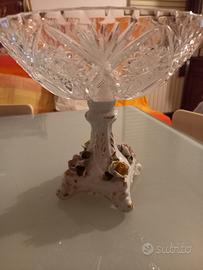 alzatina CRE ART cristallo e ceramica 