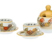 Set 2 tazzine con zuccheriera country Thun nuovo