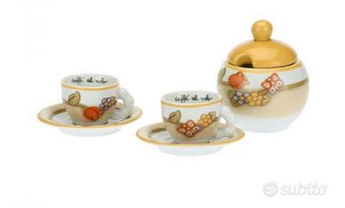Set 2 tazzine con zuccheriera country Thun nuovo