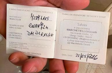 Collana Salvini originale in oro e diamanti.