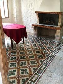 Pavimenti cucina in graniglia di marmo d'epoca