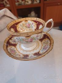 6 tazze da the inglesi originali con piattino