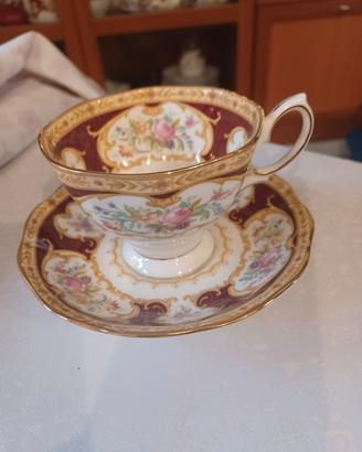 6 tazze da the inglesi originali con piattino