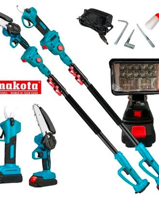 Kit Potatura 4 in 1 Cesoia Motosega Faro 2 Batteri