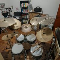 Batteria Pearl + piatti e meccaniche