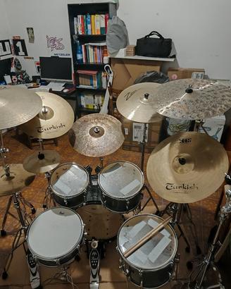 Batteria Pearl + piatti e meccaniche