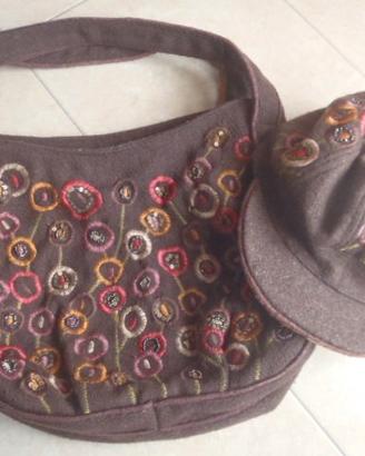Borsa con berretto lana