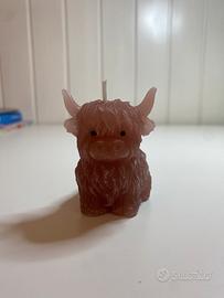 Candela mucca scozzese highland cow artigianale