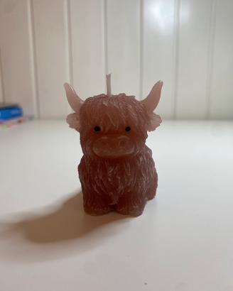 Candela mucca scozzese highland cow artigianale
