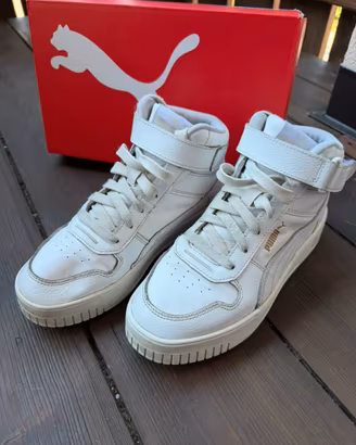 Scarpe Puma Carina 2.0 Mid High White Gold