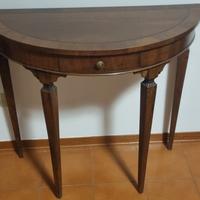 tavolino in legno semi luna ingresso