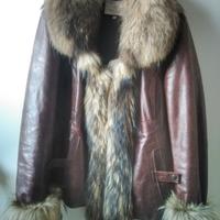 Giacca di pelle con pelliccia Mira furs