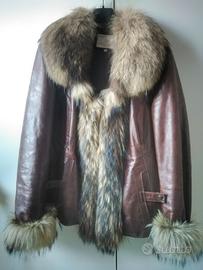 Giacca di pelle con pelliccia Mira furs
