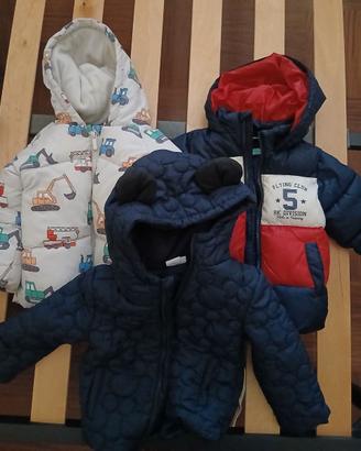 3 piumini 12-18 mesi