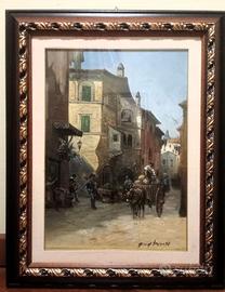 Quadro dipinto Roma Sparita - Giuseppe Prisco 1996