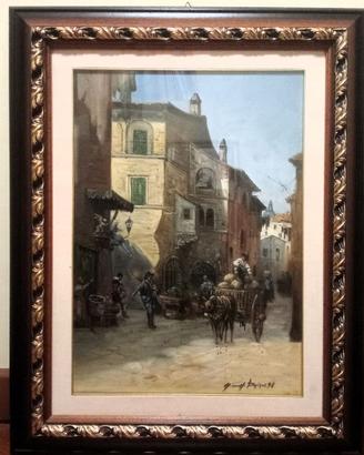 Quadro dipinto Roma Sparita - Giuseppe Prisco 1996