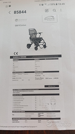 Sedia a rotelle carrozzina elettrica