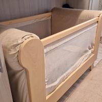 Lettino con sbarre trasformabile in letto singolo