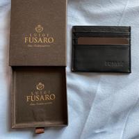 NUOVO - Portacarte in pelle nero