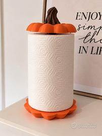 Portarotolo cucina halloween zucca arancione