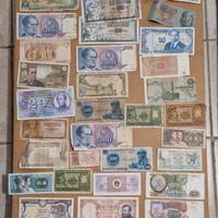 Lotto 33 Banconote mondiali rare diversi paesi