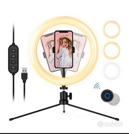 NUOVO Luce ad Anello, 10" Ring Light con Bluetooth