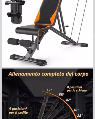 Panca Regolabile Palestra Pieghevole 400Kg