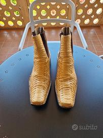 Stivaletti uomo tg.41 Pitone Bianco.