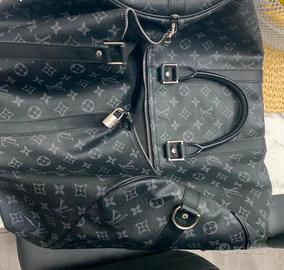 Lous Vuitton KeepallBandouliere 55Monogram Eclipse