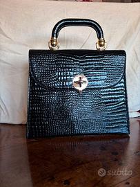 Borsa tipo Kelly in lucertola