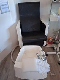 poltrona pedicure con vasca