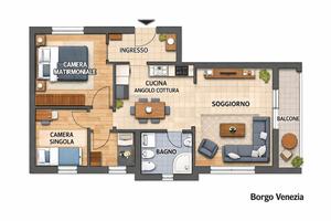 Trilocale Borgo Venezia - no spese condominiali