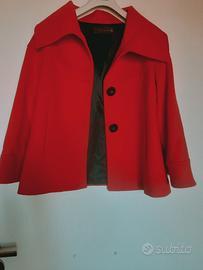 Giacca panno rosso ciliegia Zara Woman