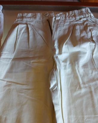 2 pantaloni puro cotone