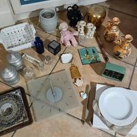 Lotto mercatino pulci antiquariato oggetti vintage