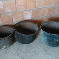 Paioli in rame antico