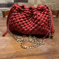 Borsa uncinetto bordeaux