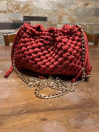 Borsa uncinetto bordeaux