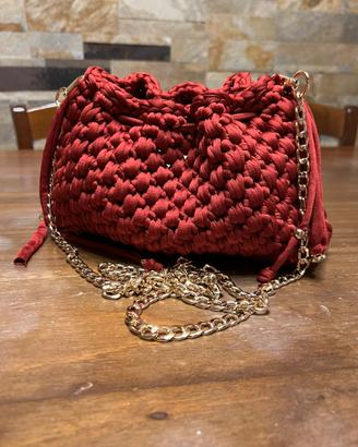 Borsa pouch bag bordeaux