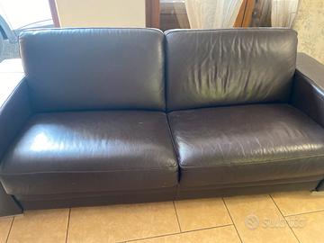 Divano in pelle, marrone, Dondi salotti