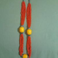 Collana africana perline rossa