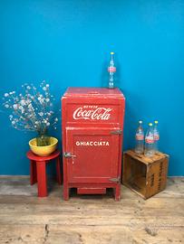 FRIGO COCA COLA GHIACCIAIA IN LEGNO ANNI 50/60